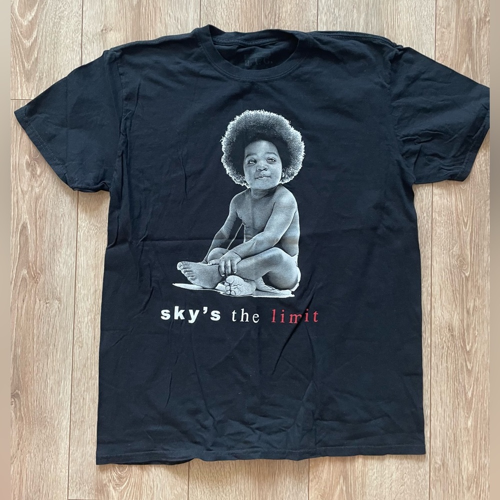 Biggie Graphic T-Shirt Black Size L Pre-Owned